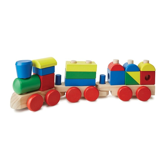 Деревянный поезд из кубиков Melissa&Doug MD10572, 36 блоков