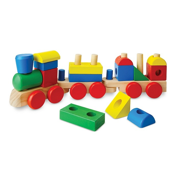 Деревянный поезд из кубиков Melissa&Doug MD10572, 36 блоков