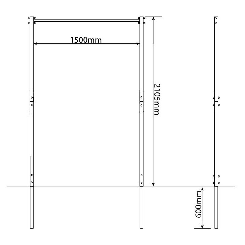 Уличный турник для подтягивания KSOZ001 K-Sport KS-217 до 150 кг