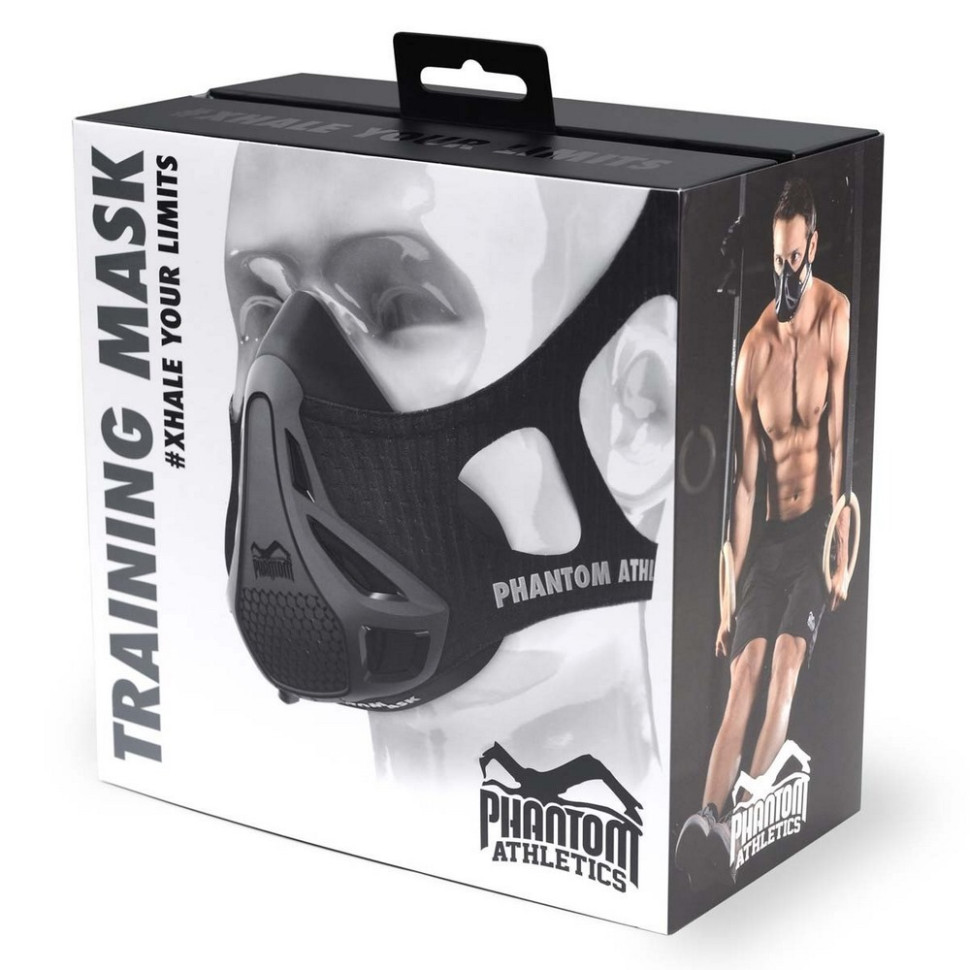 Маска для тренировки дыхания Training Mask Phantom PHMASK1000-S, Black, S