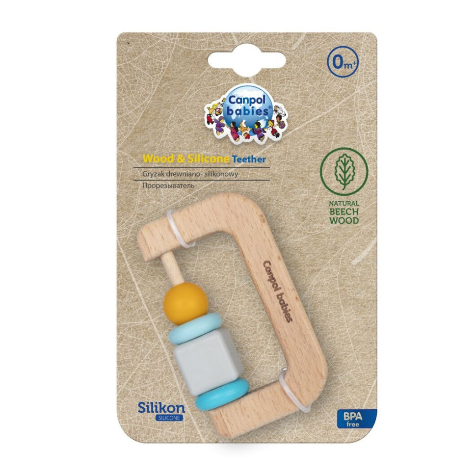 Детская игрушка-прорезыватель Canpol babies 80/305 деревянно-силиконовая