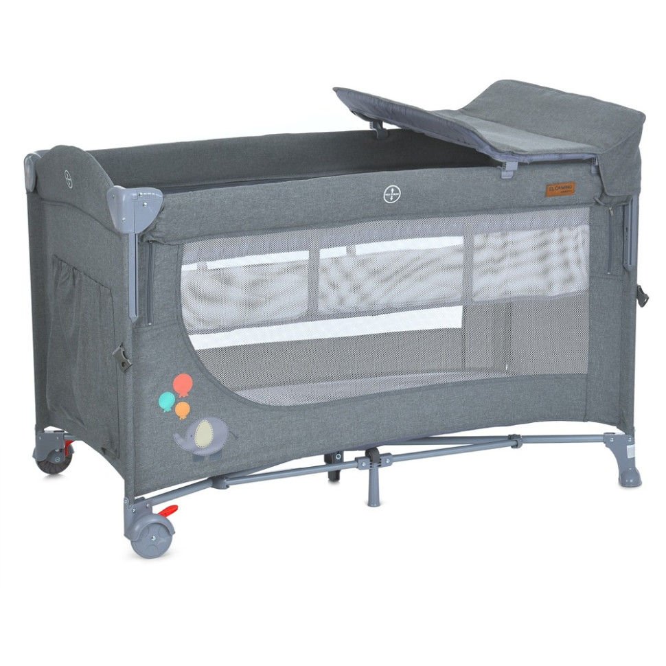 Кроватка-манеж 2 в 1 UNITY+ El Camino ME 1098 Gray, до 13 кг