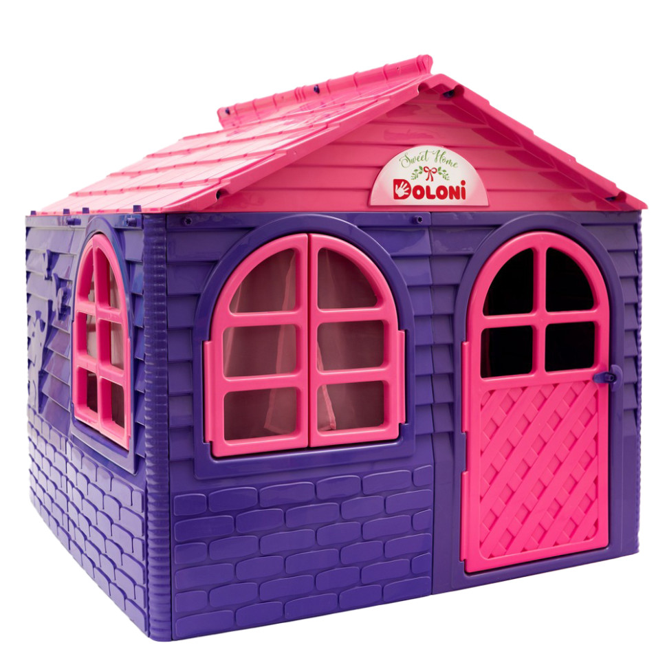 Детский игровой Домик со шторками DOLONI TOYS 02550/1 пластик, 129х129х120 см