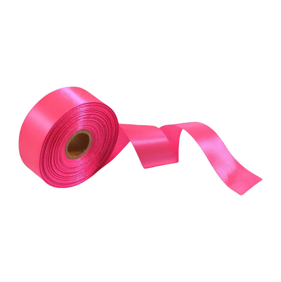 Атласна стрічка для рукоділля Bambi АБ-338, 2,5 см x 23 м, Малиновий