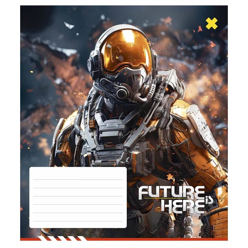 Тетрадь ученическая «Future is Here» Школярик 012-3417K-3 в клеточку, 12 листов