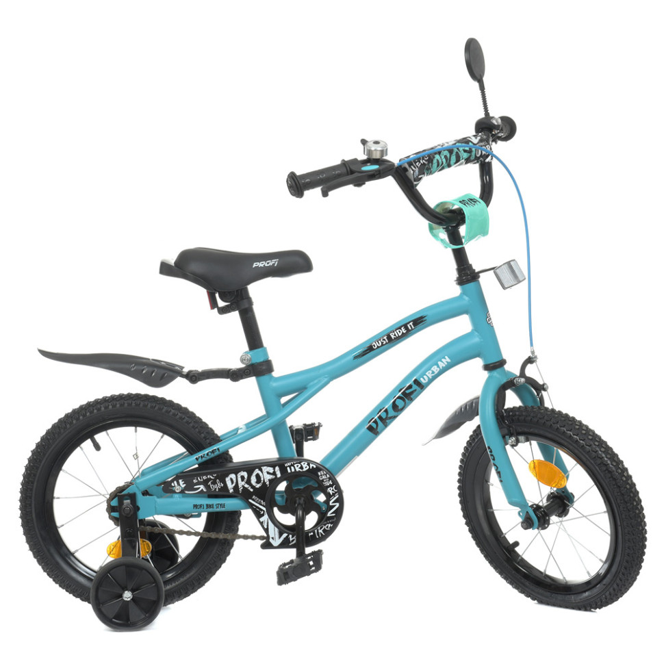 Велосипед дитячий PROF1 Y14253-1 14 дюймів, бірюзовий по цене 3 041 грн.