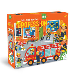 Пазл детский "Профессии. Пожарный" DoDo Toys 300702, 150 элементов