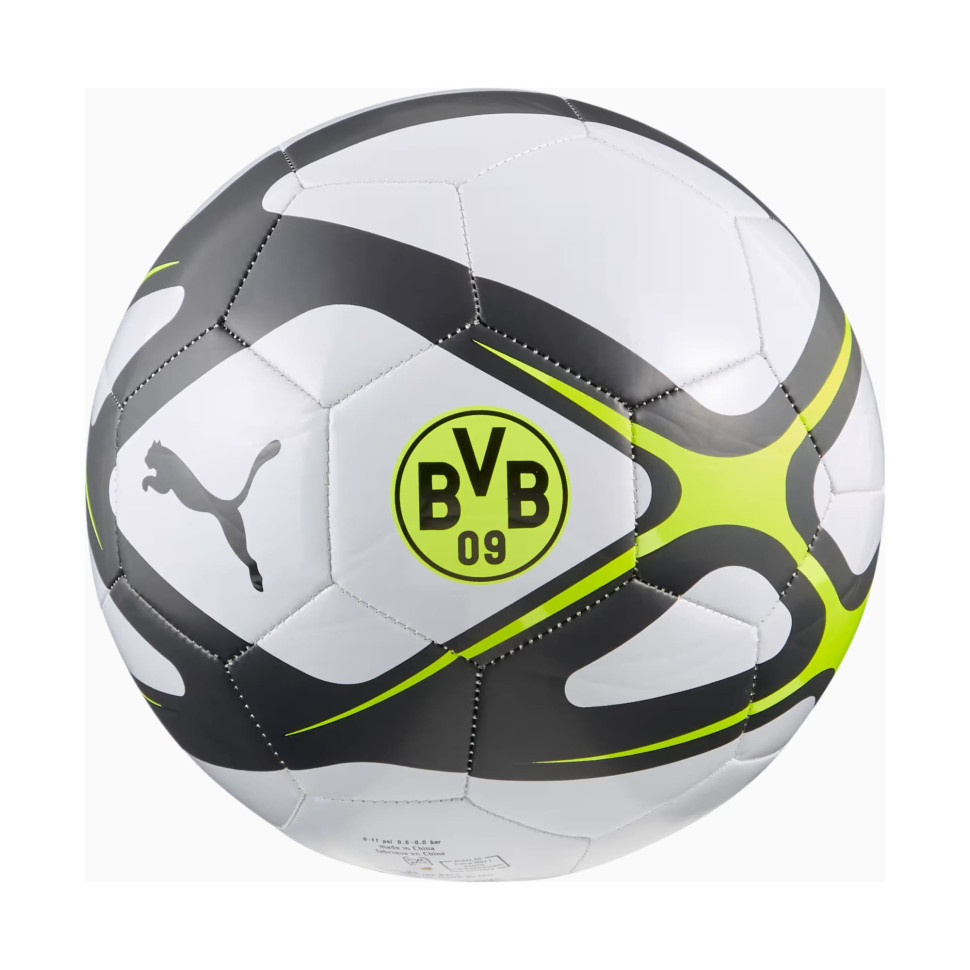 Мяч футбольный BVB Culture Ball Puma 084746-04 белый/черный/желтый, размер 5