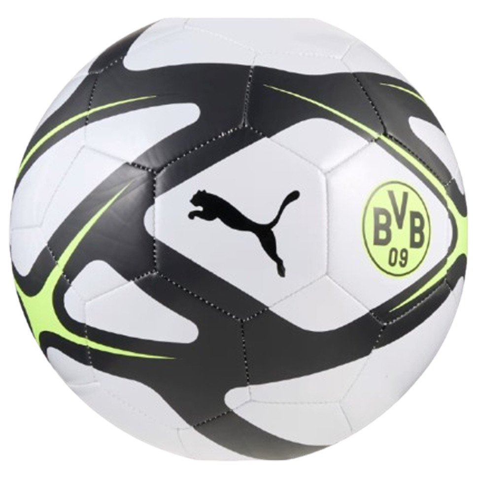 Мяч футбольный BVB Culture Ball Puma 084746-04 белый/черный/желтый, размер 5