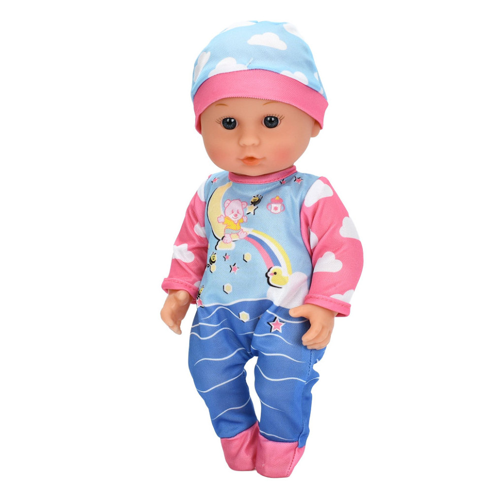 Дитяча лялька-пупс Bambi M 6184 I UA 30 см, пляшечка, музика, 4 пісні