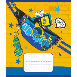 Тетрадь ученическая "Сине-желтая" Leader 024-550160K-2 в клеточку, 24 листа