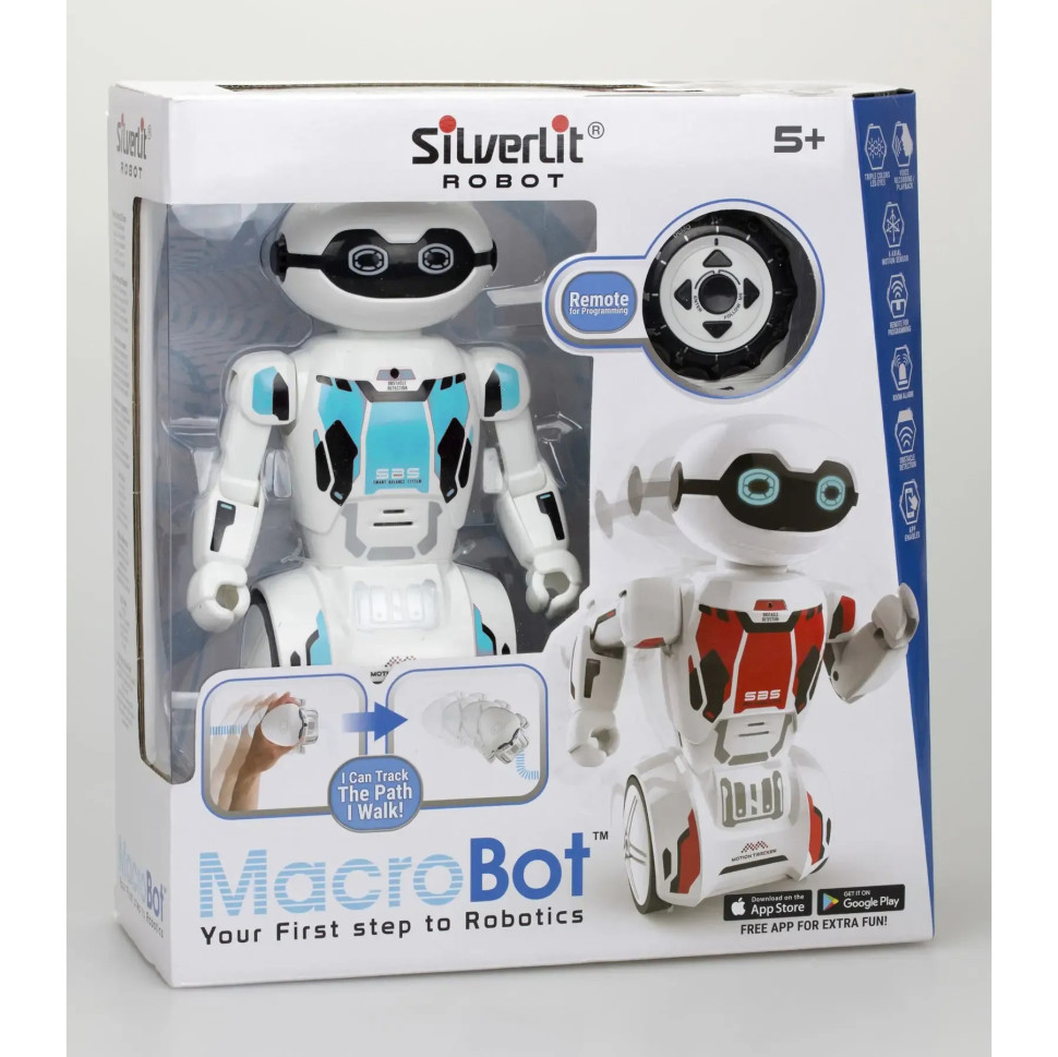 Інтерактивний Робот YCOO Macrobot Silverlit 88045 синій, звук та світло, пульт керування, танцює