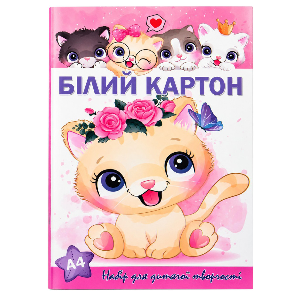 Набір білого картону у папці РУСЛАН 11В-019-2 формат А4, 10 аркушів