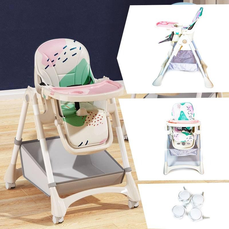 Дитячий стільчик для годування Bambi 601034557 Light Pink 5 положень