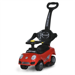 Детская каталка-толокар Bambi Racer M 5784-3 красный, c родительской ручкой Детская каталка-толокар Bambi Racer M 5784-3 красный, c родительской ручкой