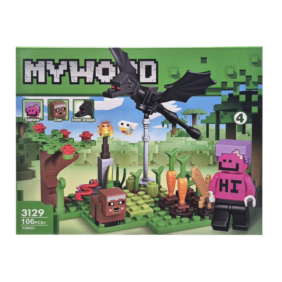 Конструктор дитячий Майнкрафт Forest The hill Bambi 3129-4 пластик, 106 деталей