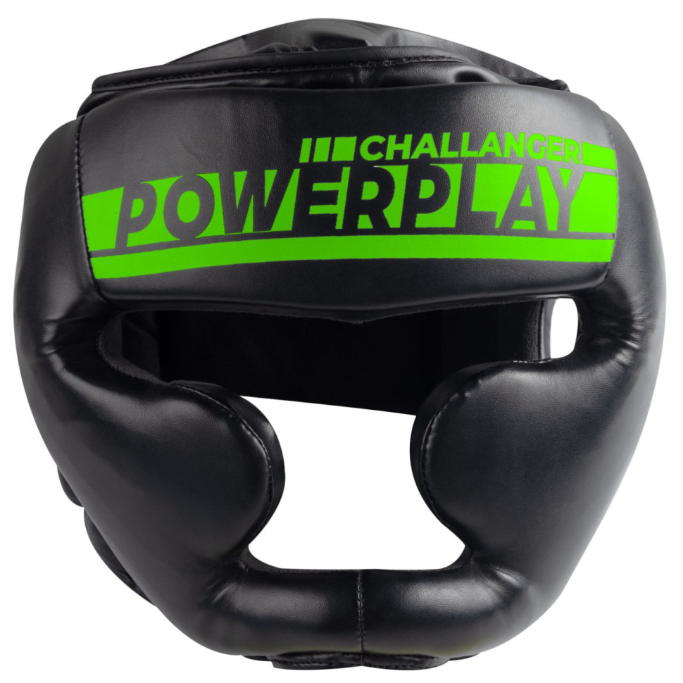 Боксерский шлем тренировочный 3048 PowerPlay PP_3048_L_Bl/Green, Черно-Зеленый, L