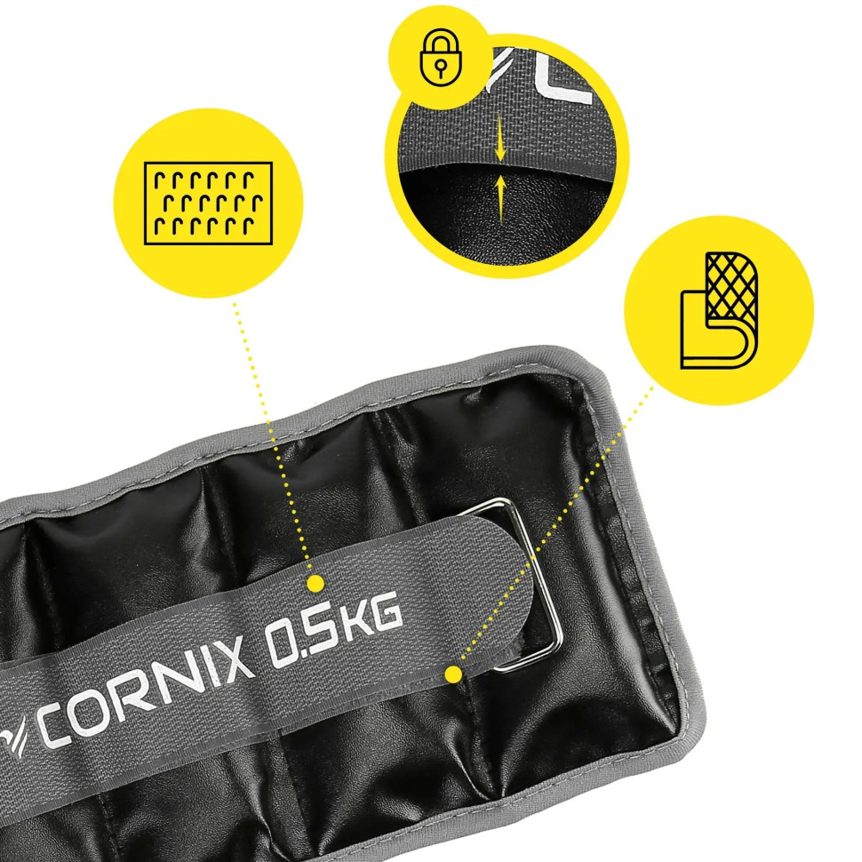 Утяжелители-манжеты для ног и рук Cornix XR-0394, 2 x 0.5 кг