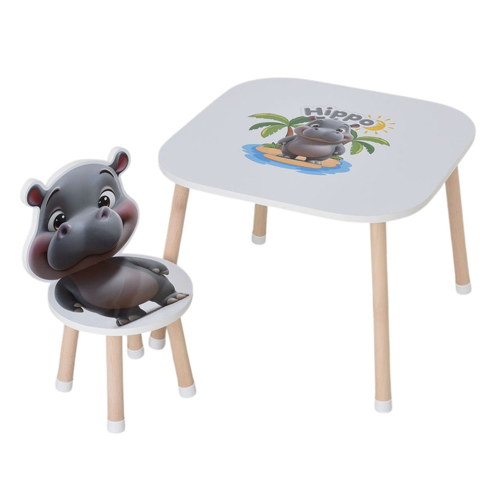 Дерев'яний дитячий столик Bambi M 502-6 зі стільчиком