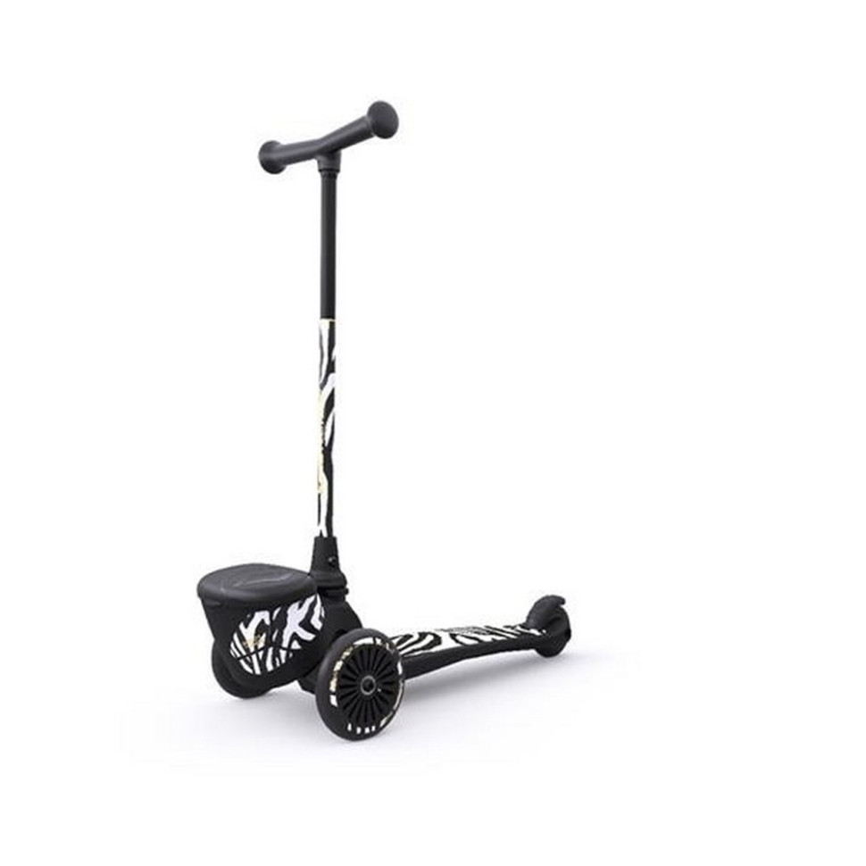 Самокат Highwaykick-2 Scoot and Ride SR-210201-ZEBRA, со светящимися колесами, зебра