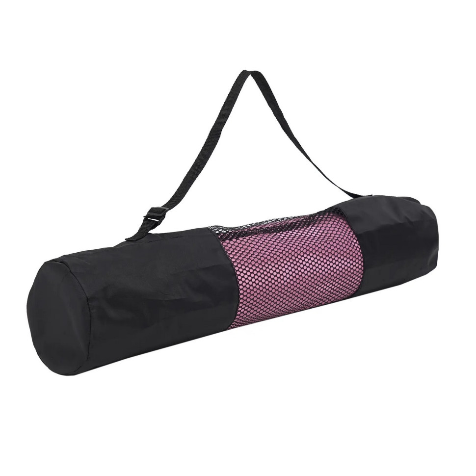 Килимок (мат) спортивний для йоги та фітнесу SportVida SV-EZ0055 TPE 183 x 61 x 0.6 см, Pink