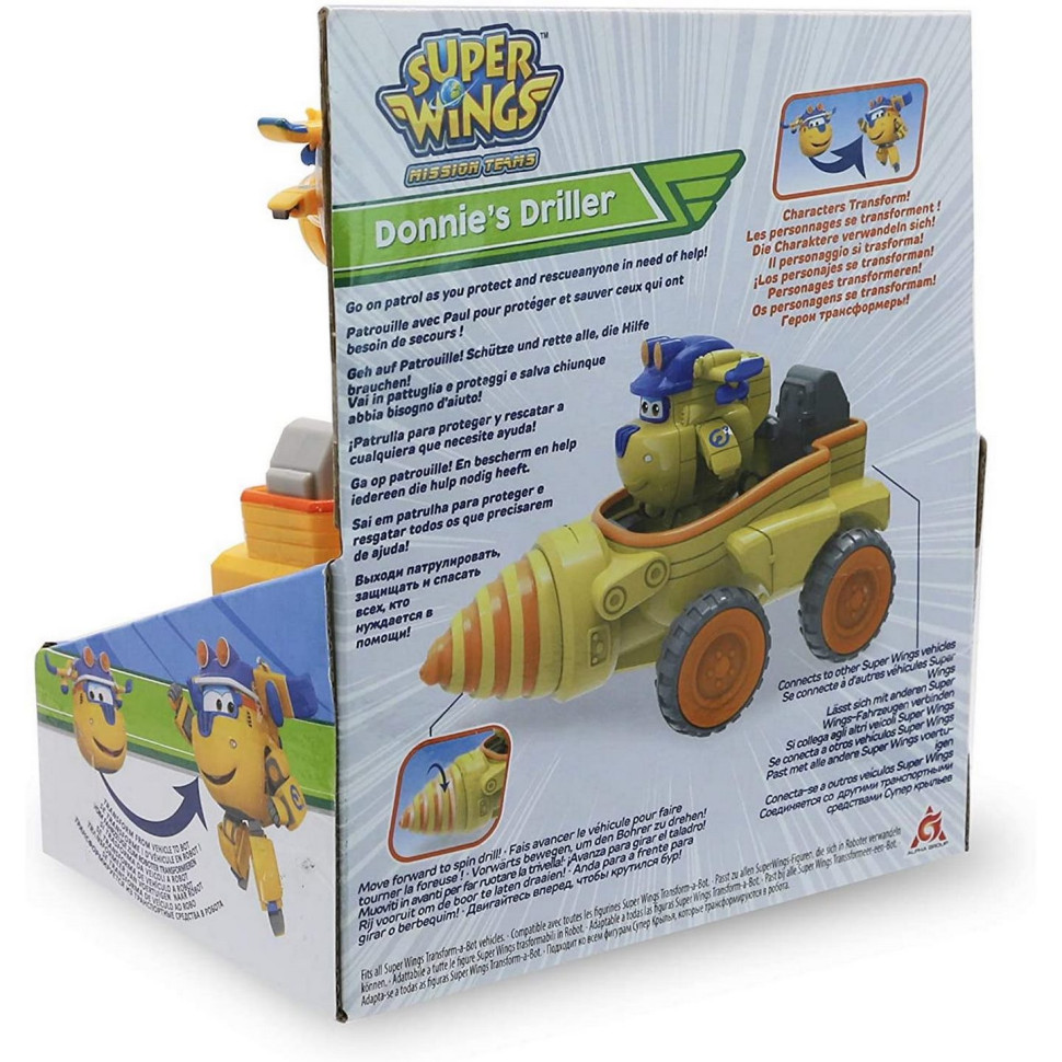Игровой набор Super Wings Mission Teams Donnie's Driller, Бурильный автомобиль Донни EU730843