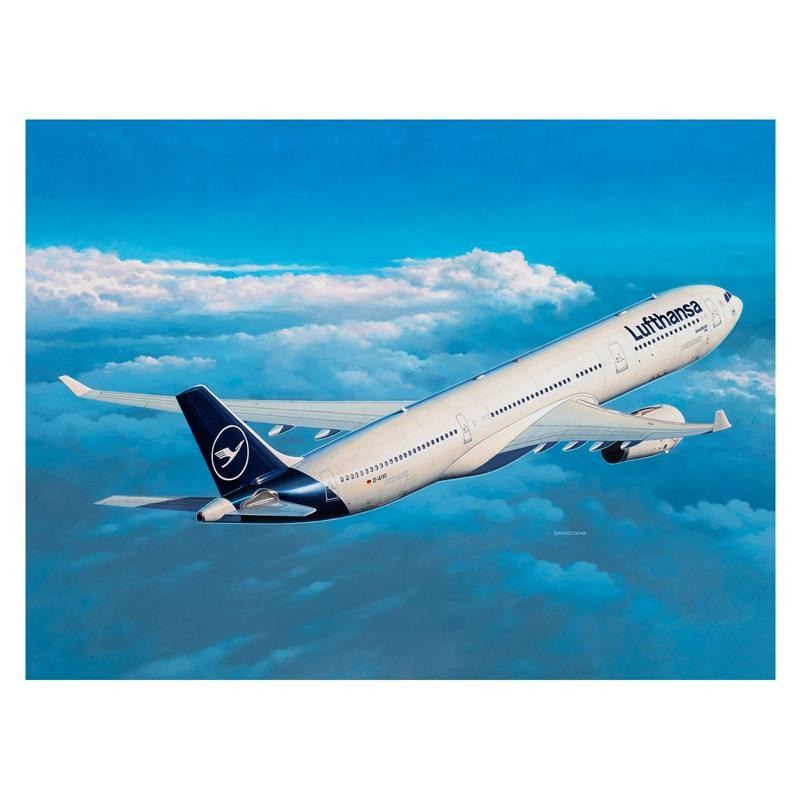Сборная модель Самолет Airbus A330-300 Lufthansa Revell RVL-03816 уровень 4, масштаб 1:144