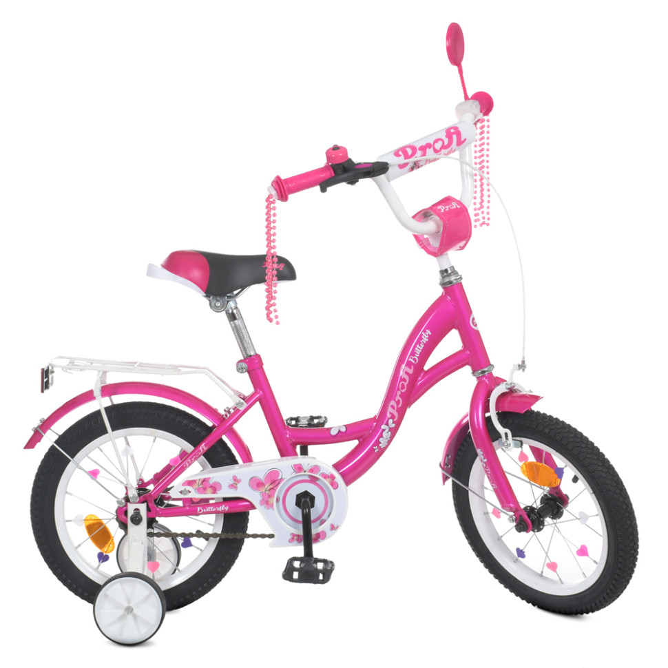 Велосипед дитячий PROF1 Y1426 14 дюймів, фуксія по цене 3 389 грн.