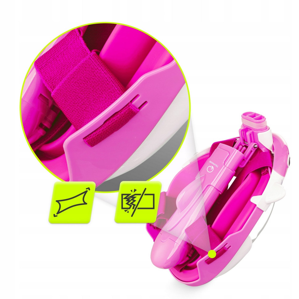 Маска для снорклинга полнолицевая Shark TSUNAMI P-5905973405430 Pink 