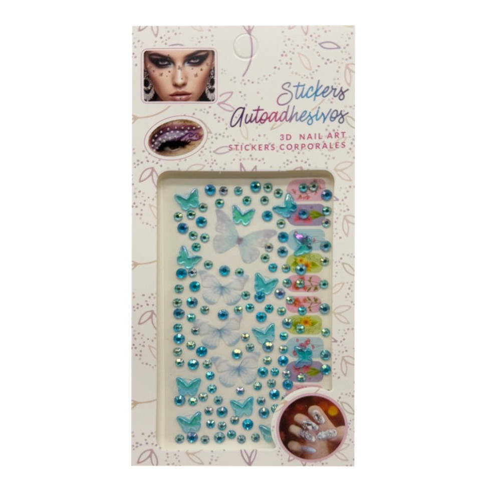 Наклейки декоративные Bambi XY-030(Blue) для авто, ноутбуков, телефонов