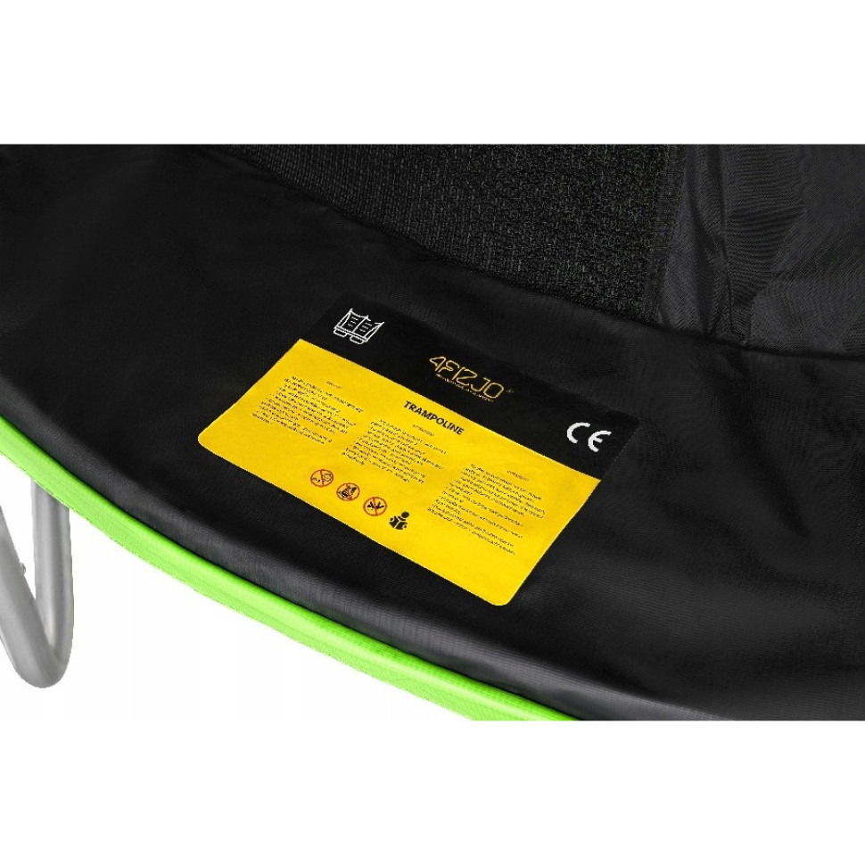 Батут із внутрішньою сіткою Premium 4FIZJO 4FJ0605 Black/Green 12FT 374 см