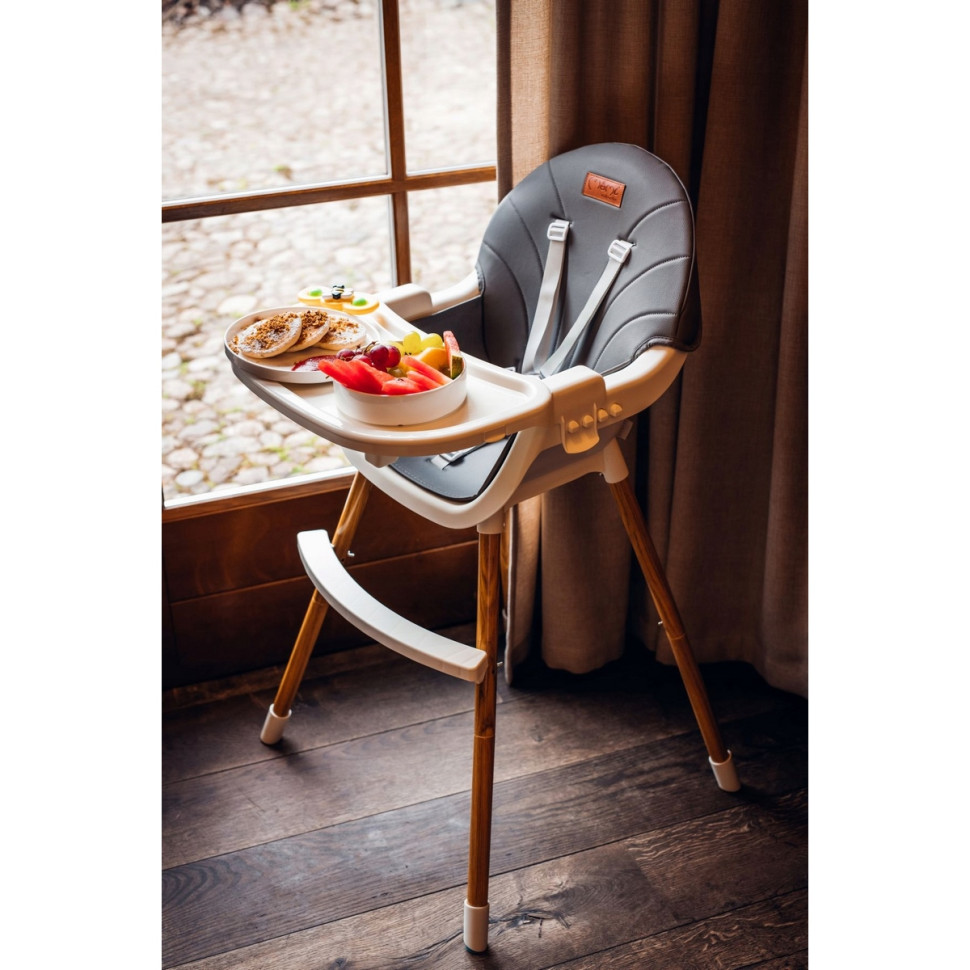 Стульчик для кормления REKI 2 в 1 MoMi KRKA00035 beige, функция кресла