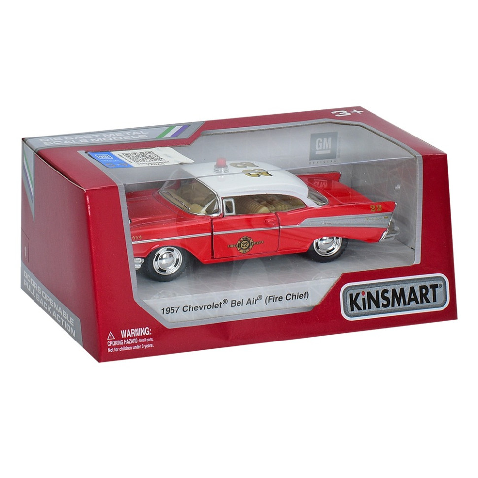 Інерційна машинка 1957 Chevrolet Bel Air (Fire Chirf) Kinsmart KT 5325 W 