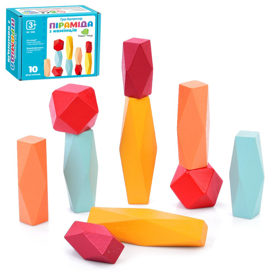 Дитяча дерев'яна гра-балансир Limo Toy MD 1896, 10 фігурок