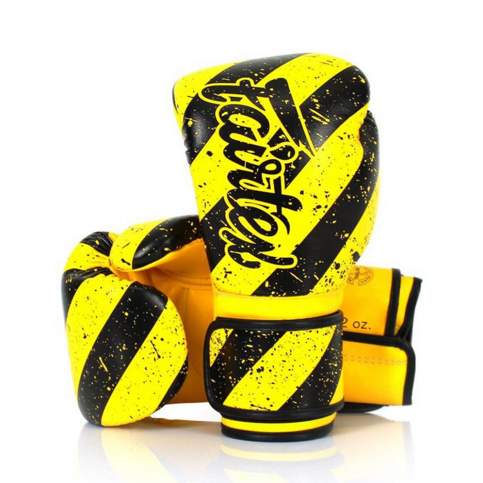 Боксерські рукавиці BGV14Y Fairtex BGV14Y_12oz_Yellow/Black 12 унцій (бинти в комплекті)