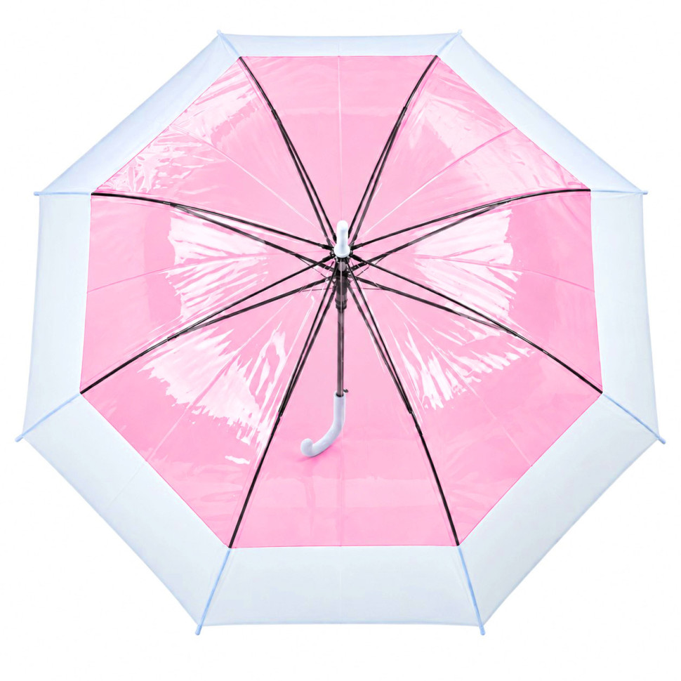 Зонт-трость для взрослых Bambi MK 5277(Pink) длина 87 см, трость 78 см, диаметр 103 см, спица 57,5 см