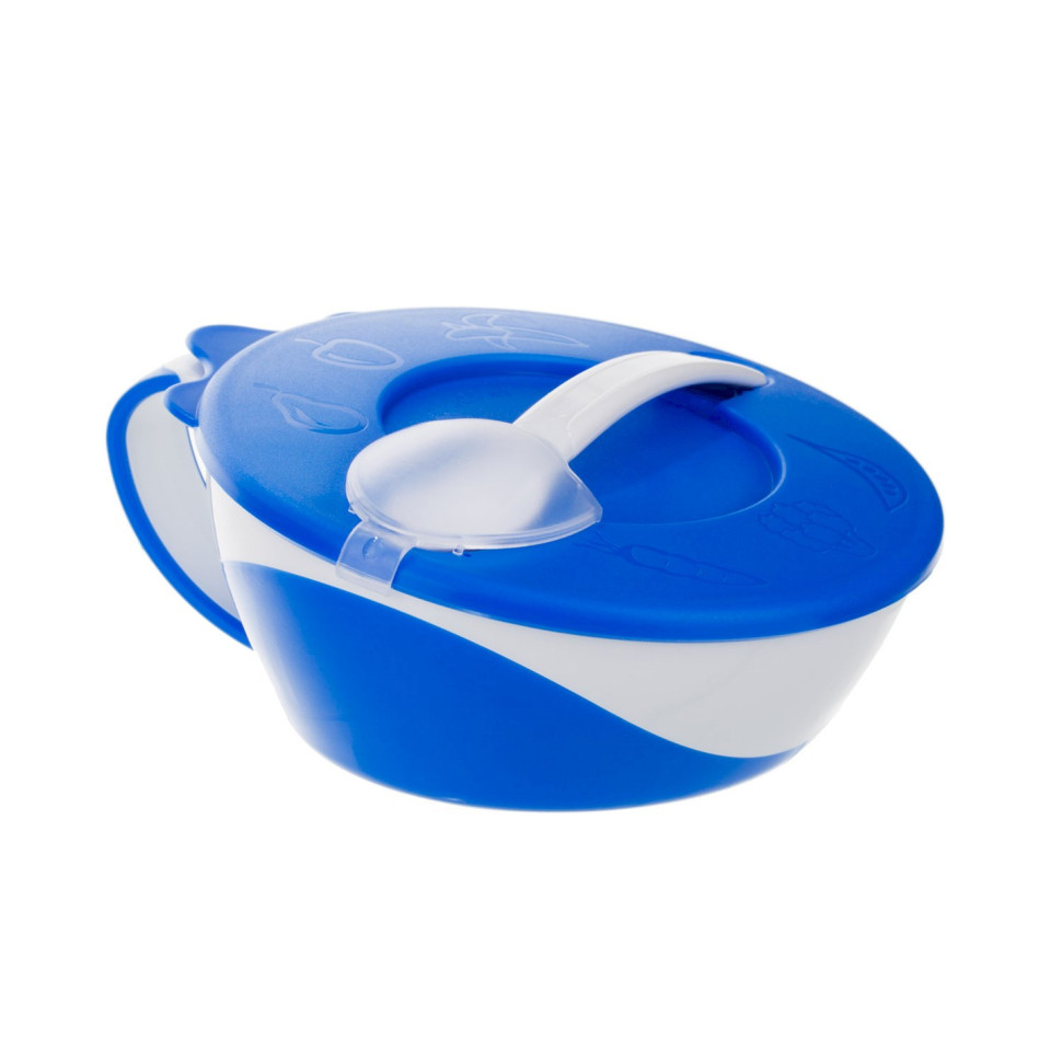 Детский набор посуды Тарелка с ложкой Canpol babies 31/406_blu 350 мл