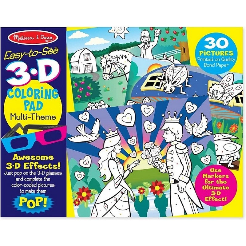 Раскраска по точкам для девочек Melissa&Doug MD9963 с эффектом 3D